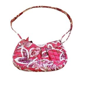 Vera Bradley Retired Print Rosy Posies Shoulder Bag